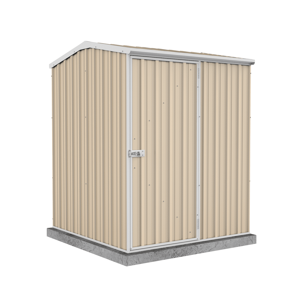 Absco Sheds Premier Garden Shed - Single Door Classic Cream 1.52mW x 1.52mD x 1.95mH Render View