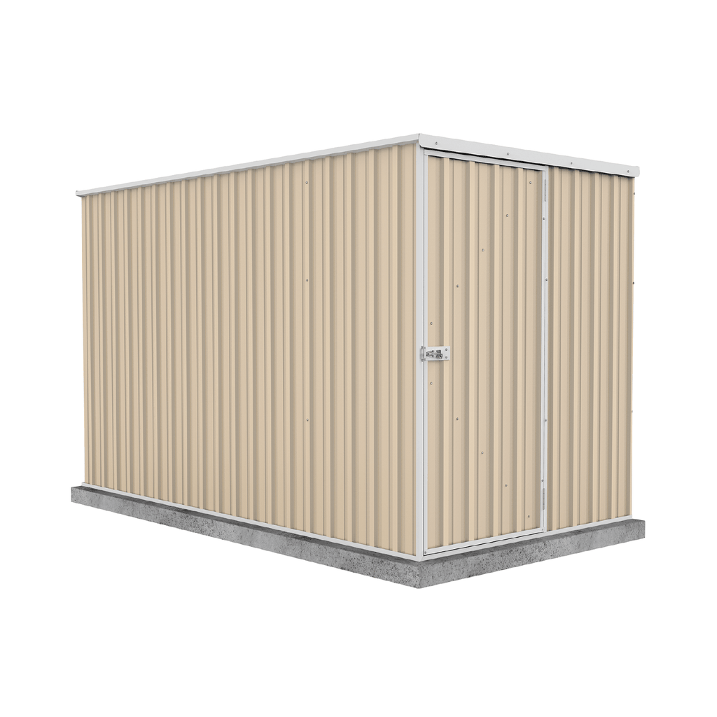 Absco Sheds Basic Garden Shed - Single Door Classic Cream 1.52mW x 3.00mD x 1.80mH Render View