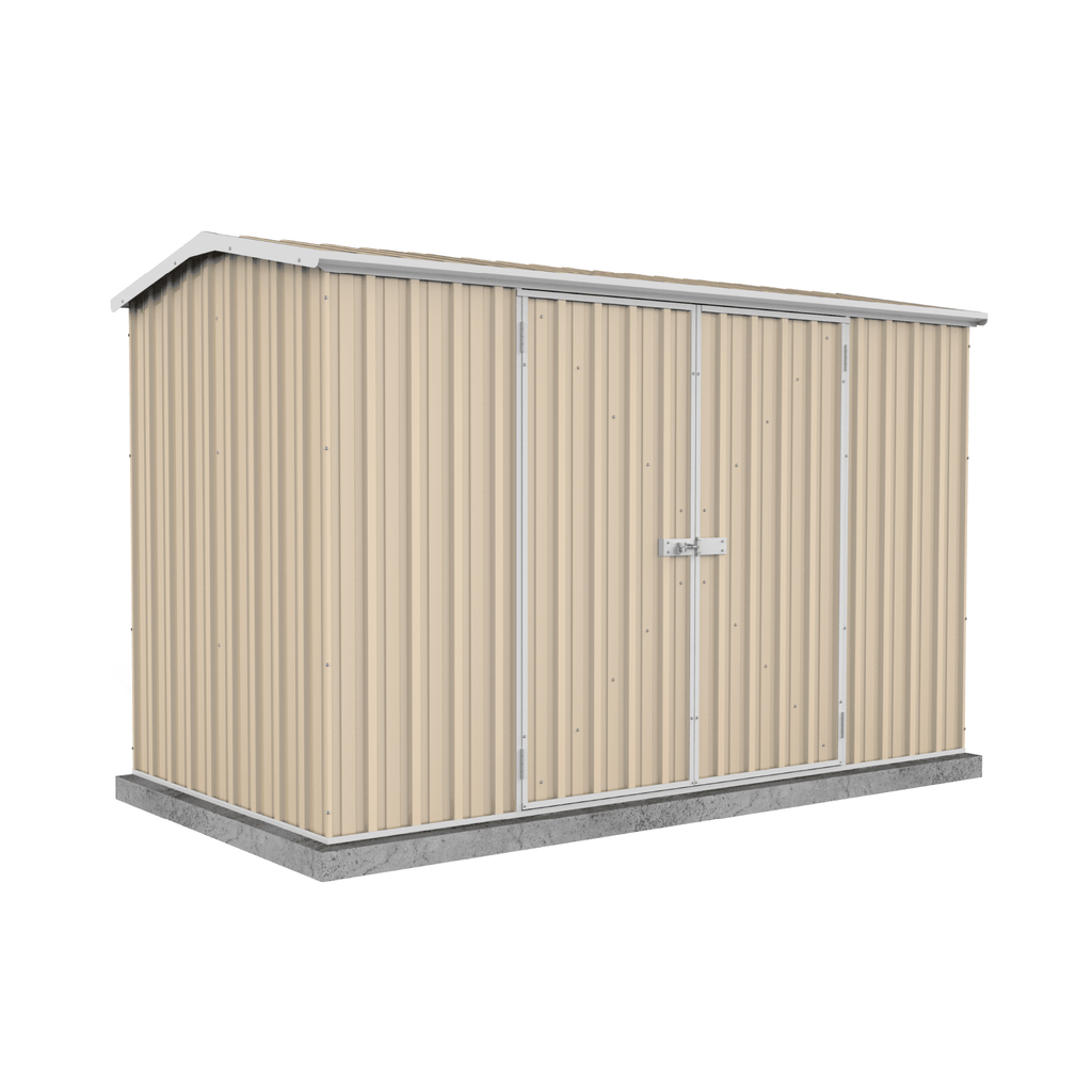 Absco Sheds Premier Garden Shed - Double Door Classic Cream 3.00mW x 1.52mD x 1.95mH Render View