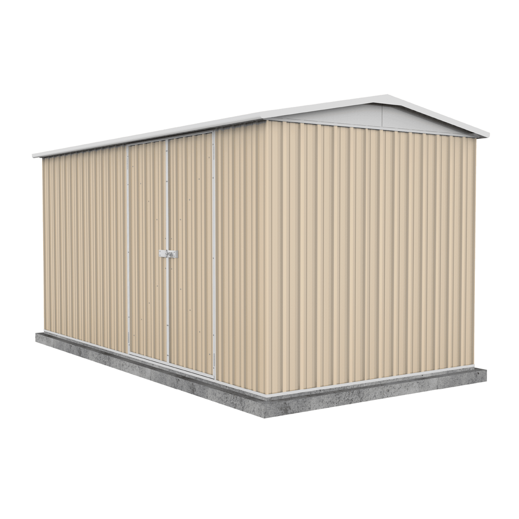 Absco Sheds Highlander Garden Shed - Double Door Classic Cream 4.48mW x 2.26mD x 2.30mH Render View