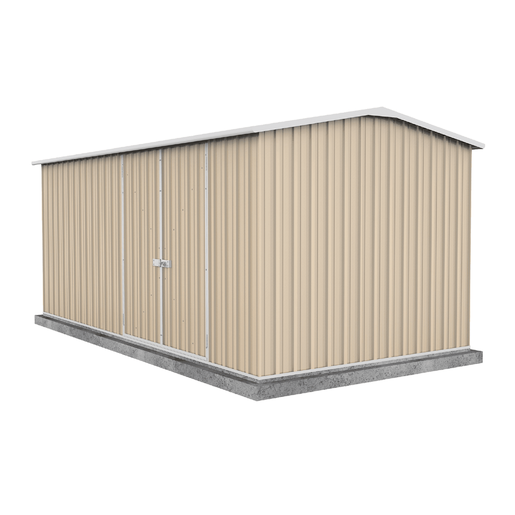 Absco Sheds Workshop Garden Shed - Double Door Classic Cream 4.48mW x 2.26mD x 2.00mH Render View