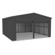 Absco Sheds Roller Door Garage - Double Door Monument 5.95mW x 5.95mD x 3.40mH Render View