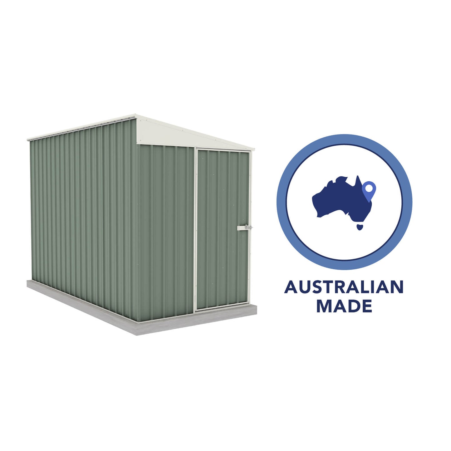 Absco Sheds 1.52mW x 3.00mD x 2.06mH Narrow Garden Shed - Single Door