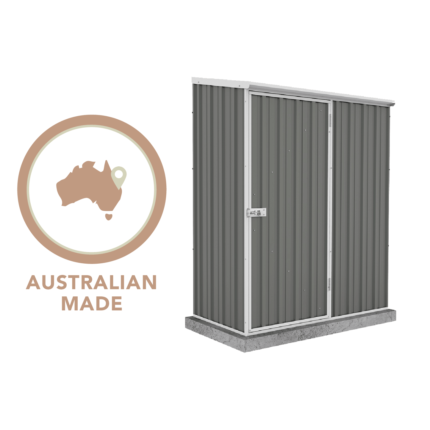 Absco Sheds 1.52mW x 0.78mD x 1.95mH Economy Garden Shed - Single Door
