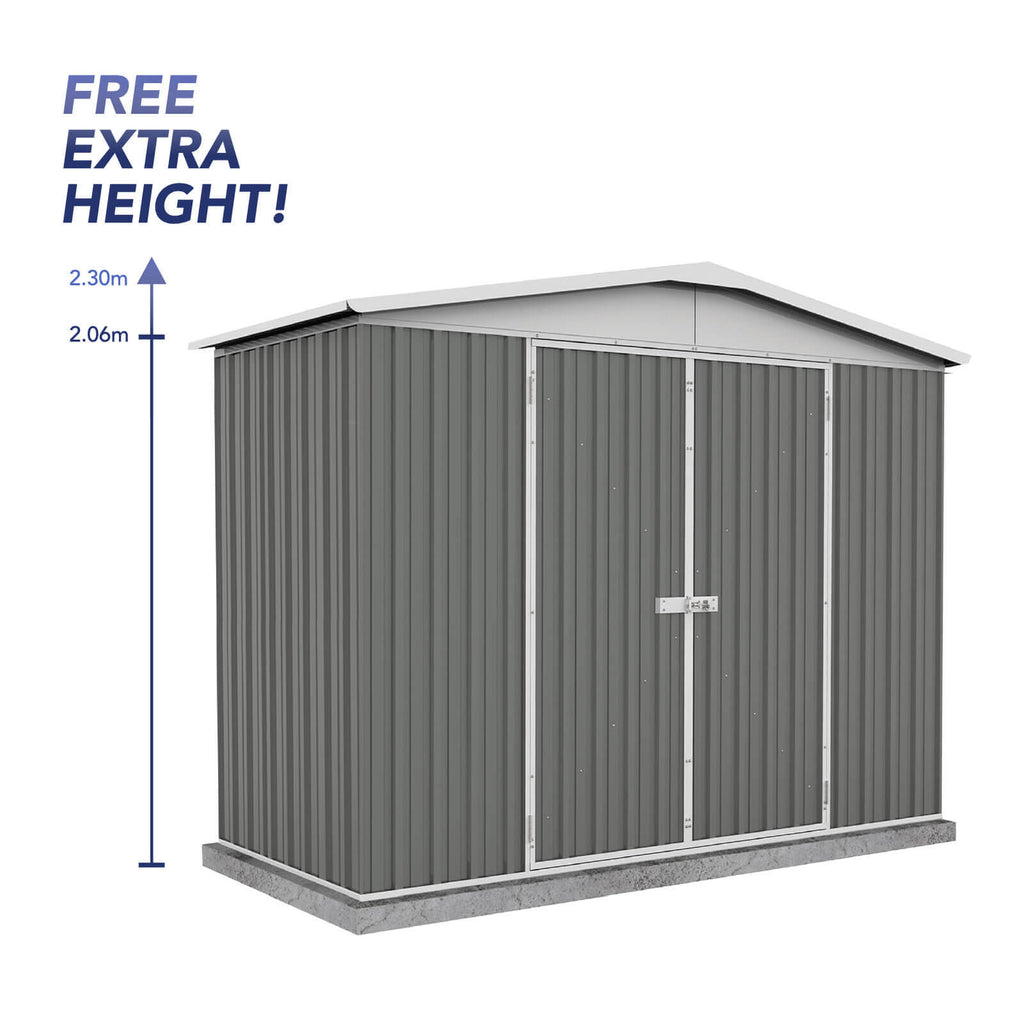 Absco Sheds Regent Garden Shed - Double Door Woodland Grey 3.00mW x 1.44mD x 2.30mH Render View