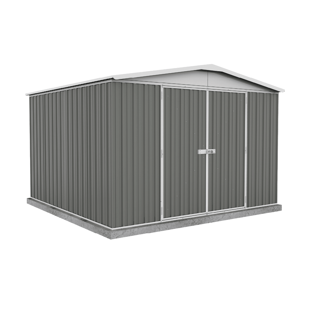 Absco Sheds Regent Garden Shed - Double Door Woodland Grey 3.00mW x 2.92mD x 2.06mH Render View