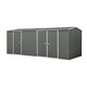 Absco Economy Garden Shed - Triple Door Grey 5.22mW x 2.26mD x 2.06mH Render View