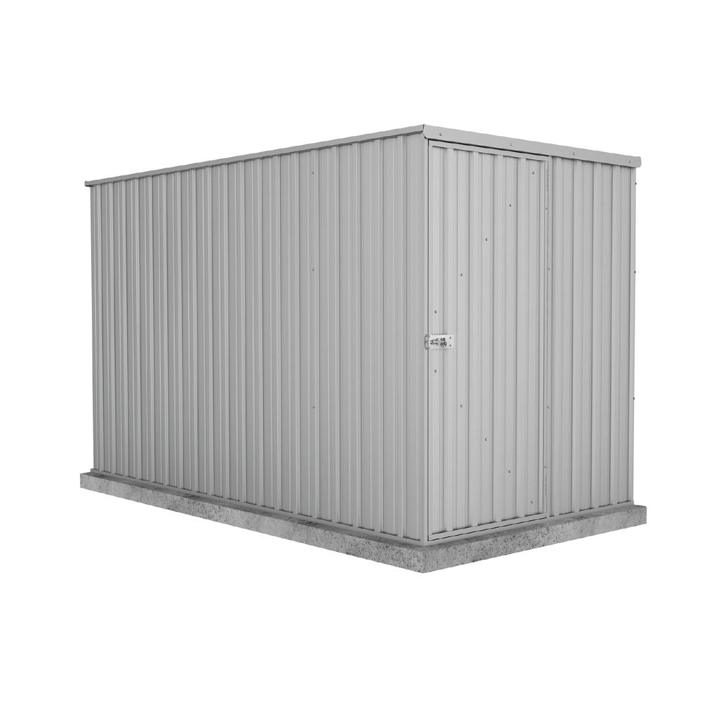 Absco Sheds Basic Garden Shed - Single Door Zinc 1.52mW x 3.00mD x 1.80mH Render View