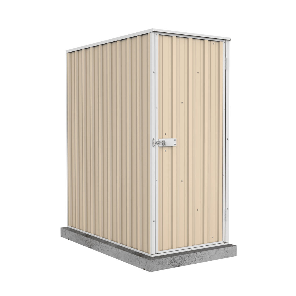 Absco Sheds Ezi Storage Garden Shed - Single Door Classic Cream 0.78mW x 1.52mD x 1.80mH Render View