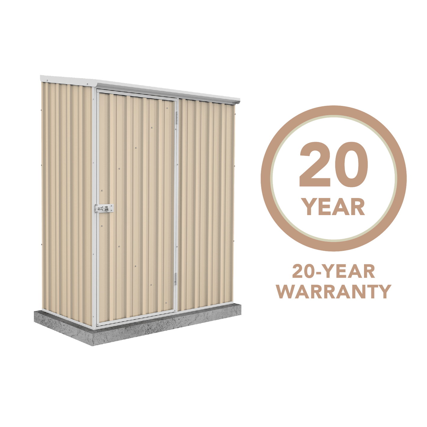 Absco Sheds 1.52mW x 0.78mD x 1.95mH Economy Garden Shed - Single Door