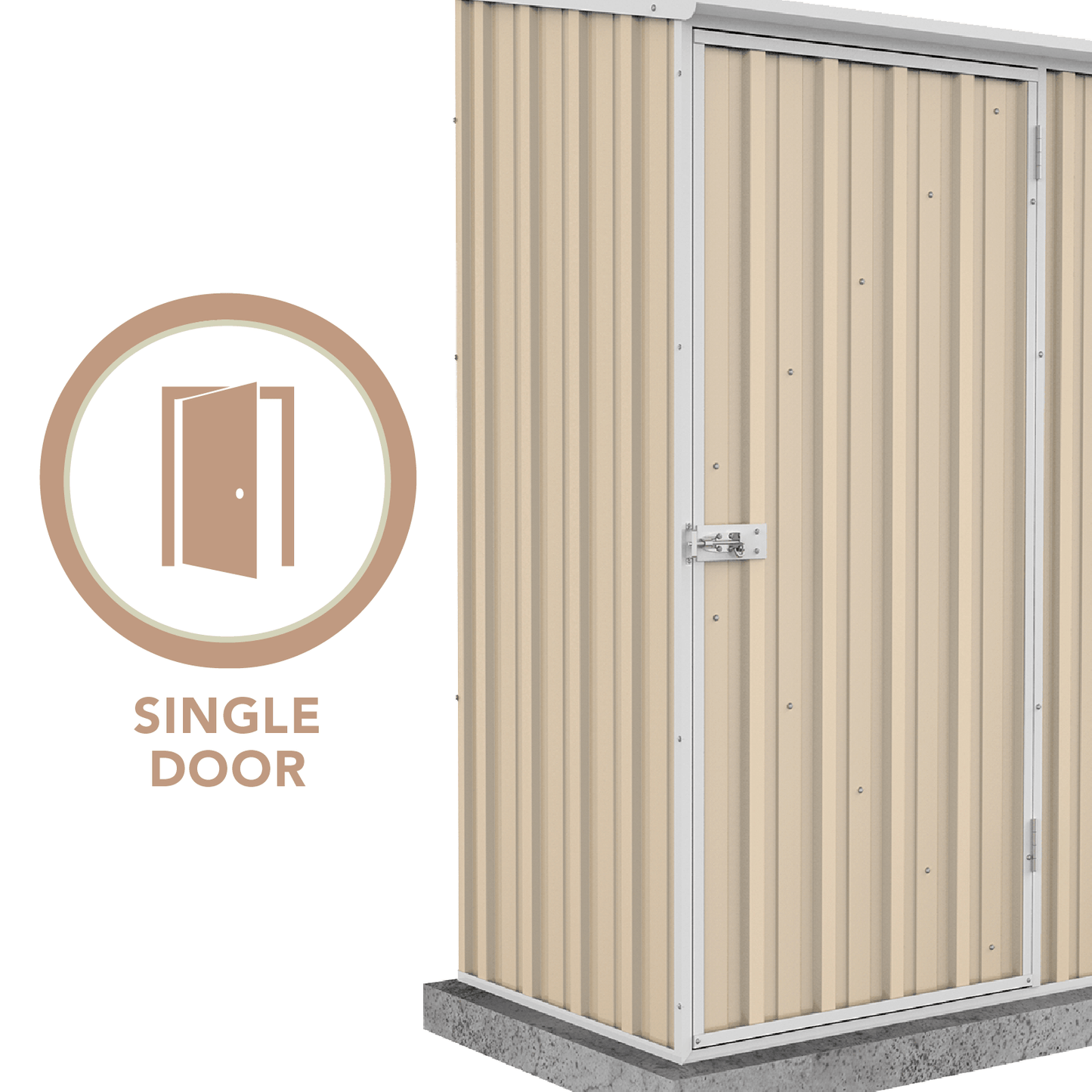 Absco Sheds 1.52mW x 0.78mD x 1.95mH Economy Garden Shed - Single Door