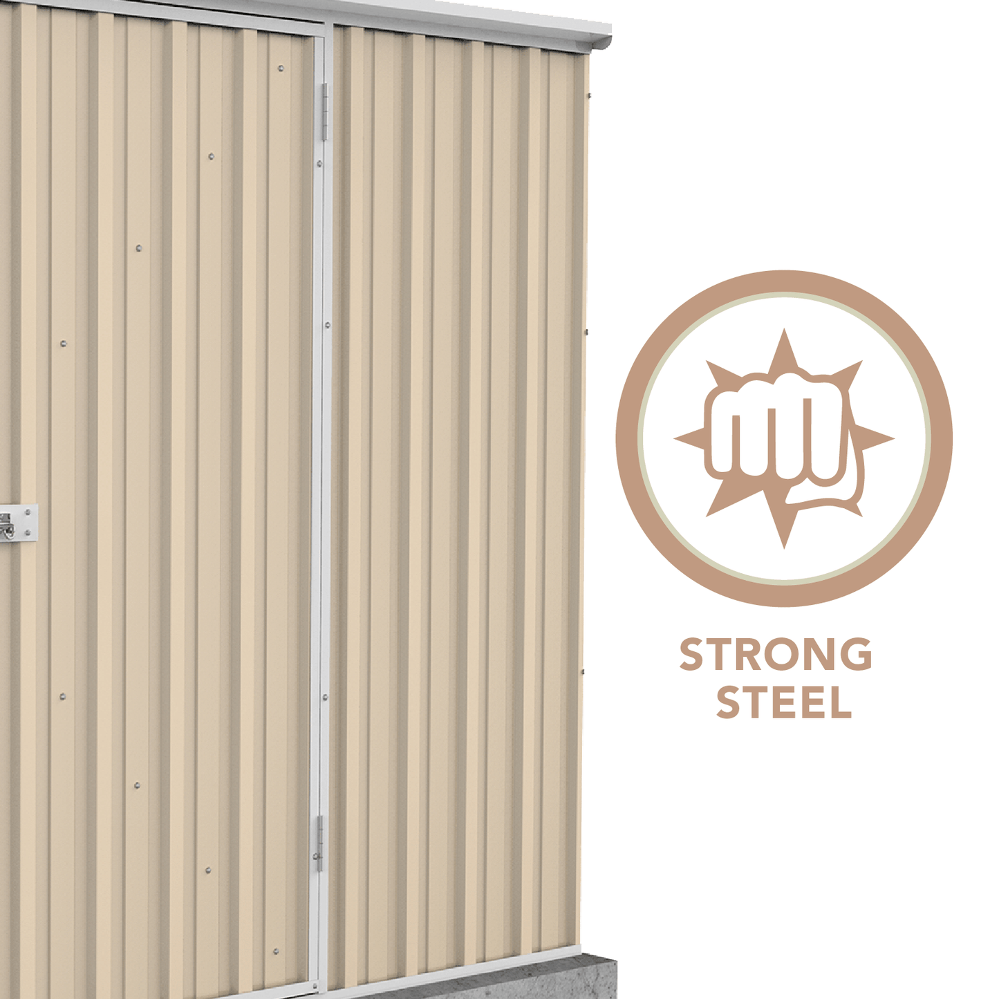 Absco Sheds 1.52mW x 0.78mD x 1.95mH Economy Garden Shed - Single Door