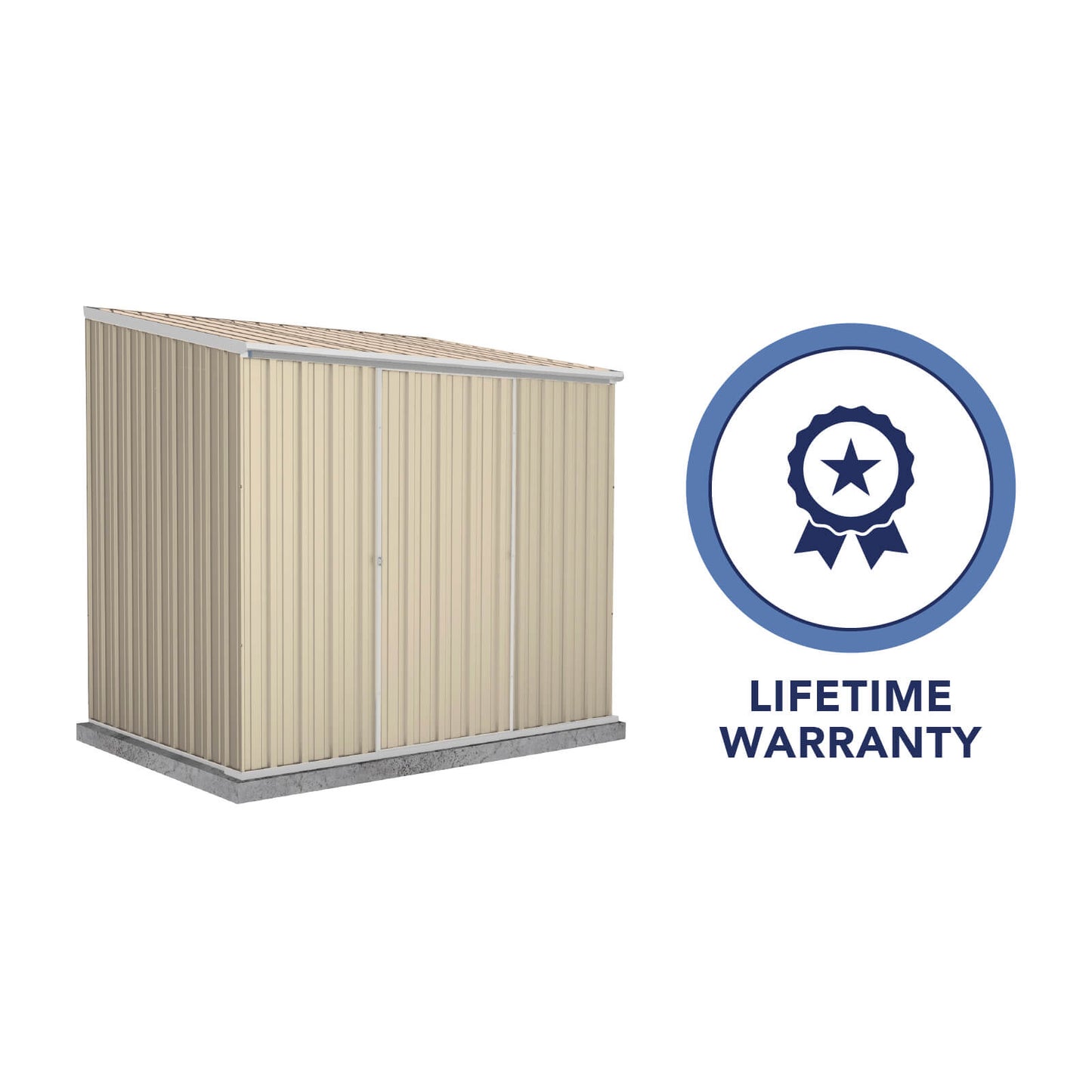 Absco Sheds 2.26mW x 1.52mD x 2.08mH Ezislider Garden Shed - Single Door