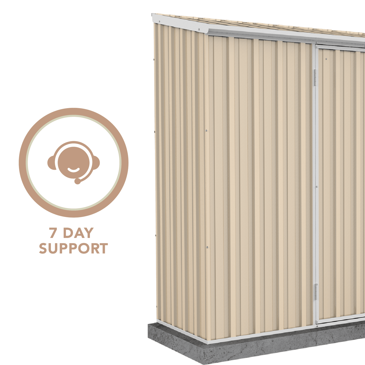 Absco Sheds 3.00mW x 0.78mD x 1.95mH Economy Garden Shed - Double Door