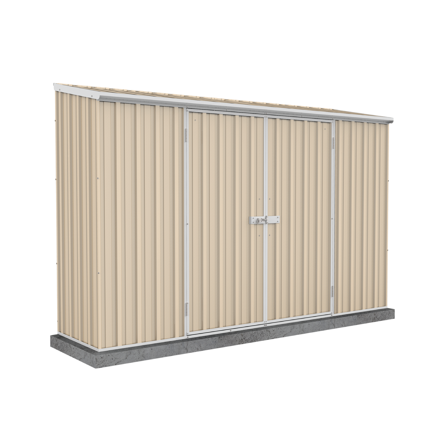 Absco Sheds 3.00mW x 0.78mD x 1.95mH Economy Garden Shed - Double Door
