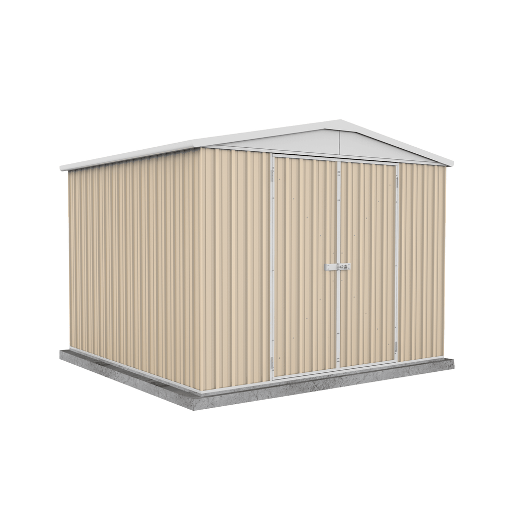 Absco Sheds Highlander Garden Shed - Double Door Classic Cream 3.00mW x 2.92mD x 2.30mH Render View