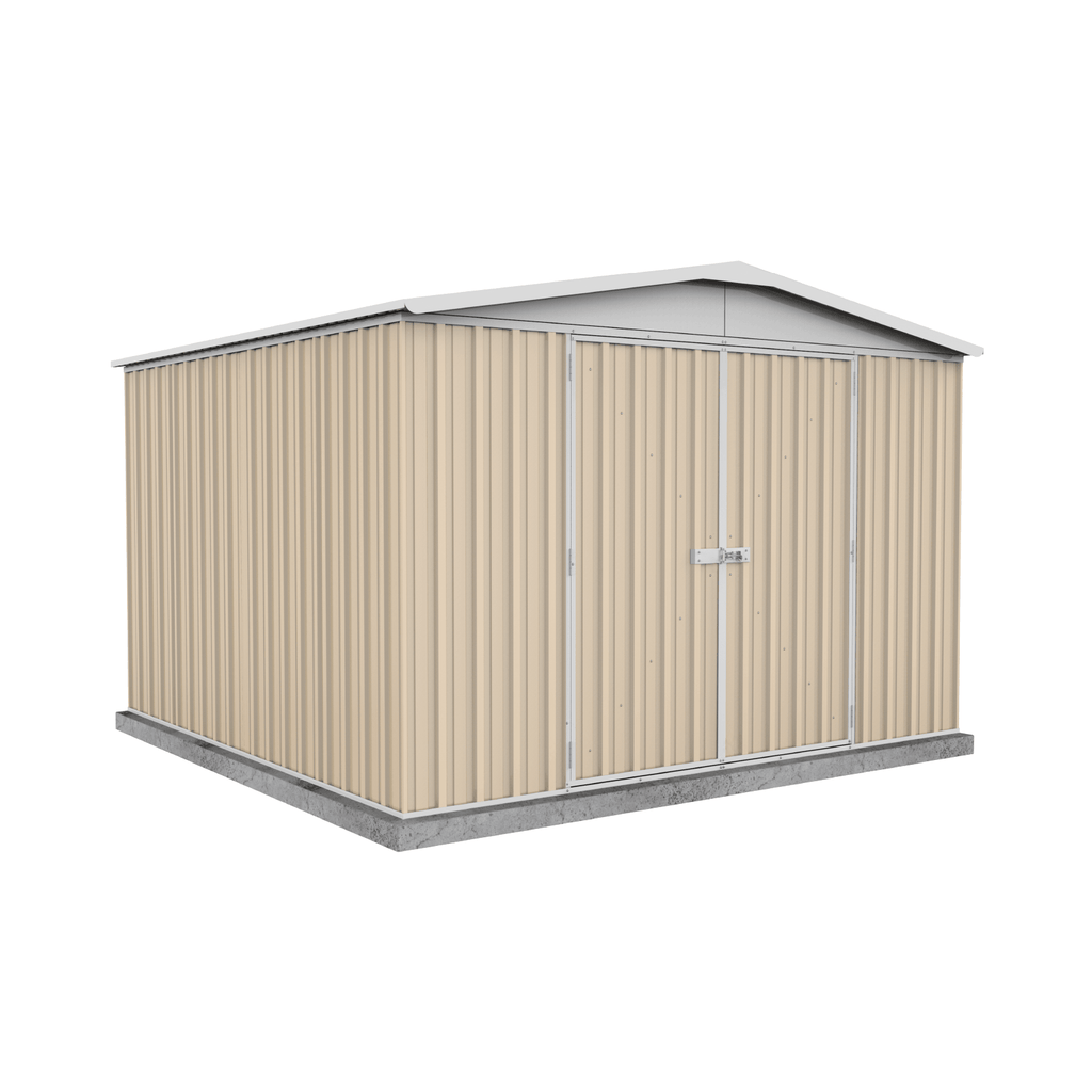 Absco Sheds Regent Garden Shed - Double Door Classic Cream 3.00mW x 2.92mD x 2.06mH Render View