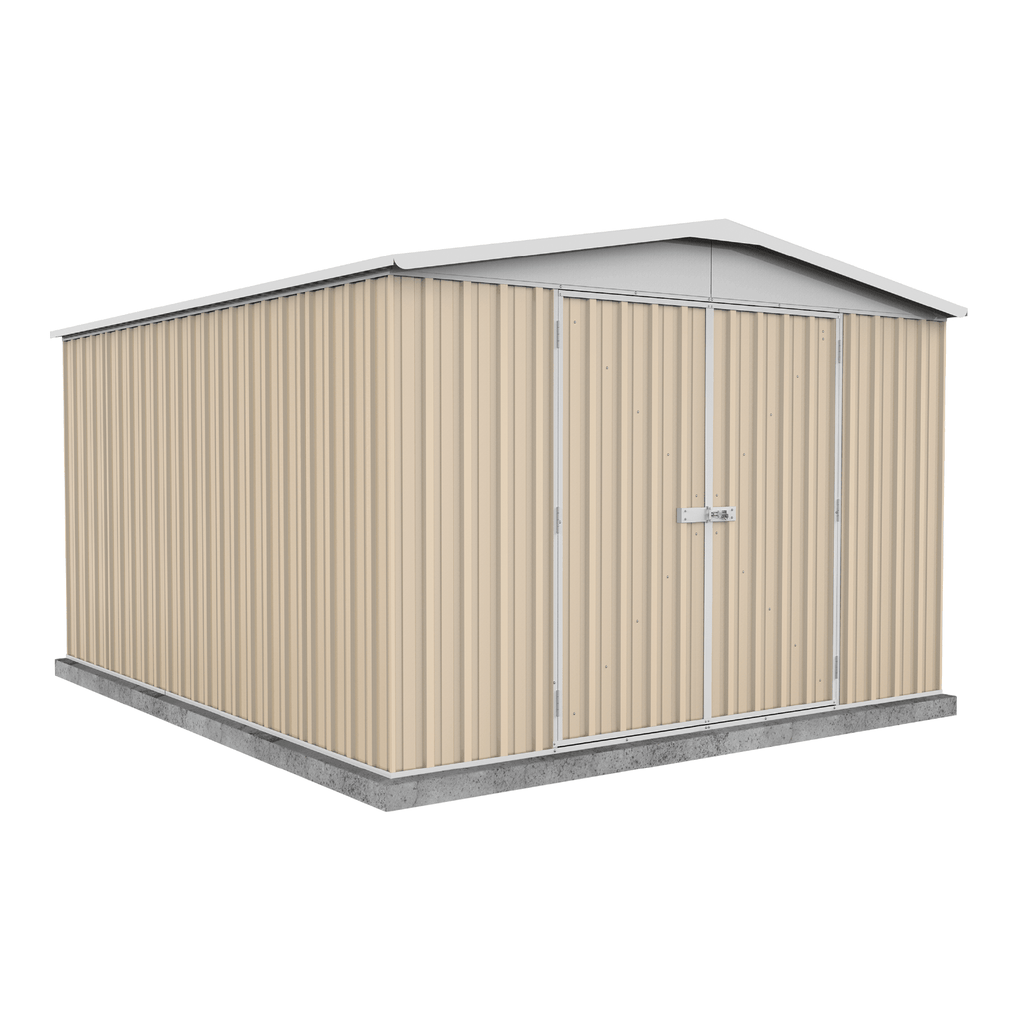 Absco Sheds Regent Garden Shed - Double Door Classic Cream 3.00mW x 3.66mD x 2.06mH Render View
