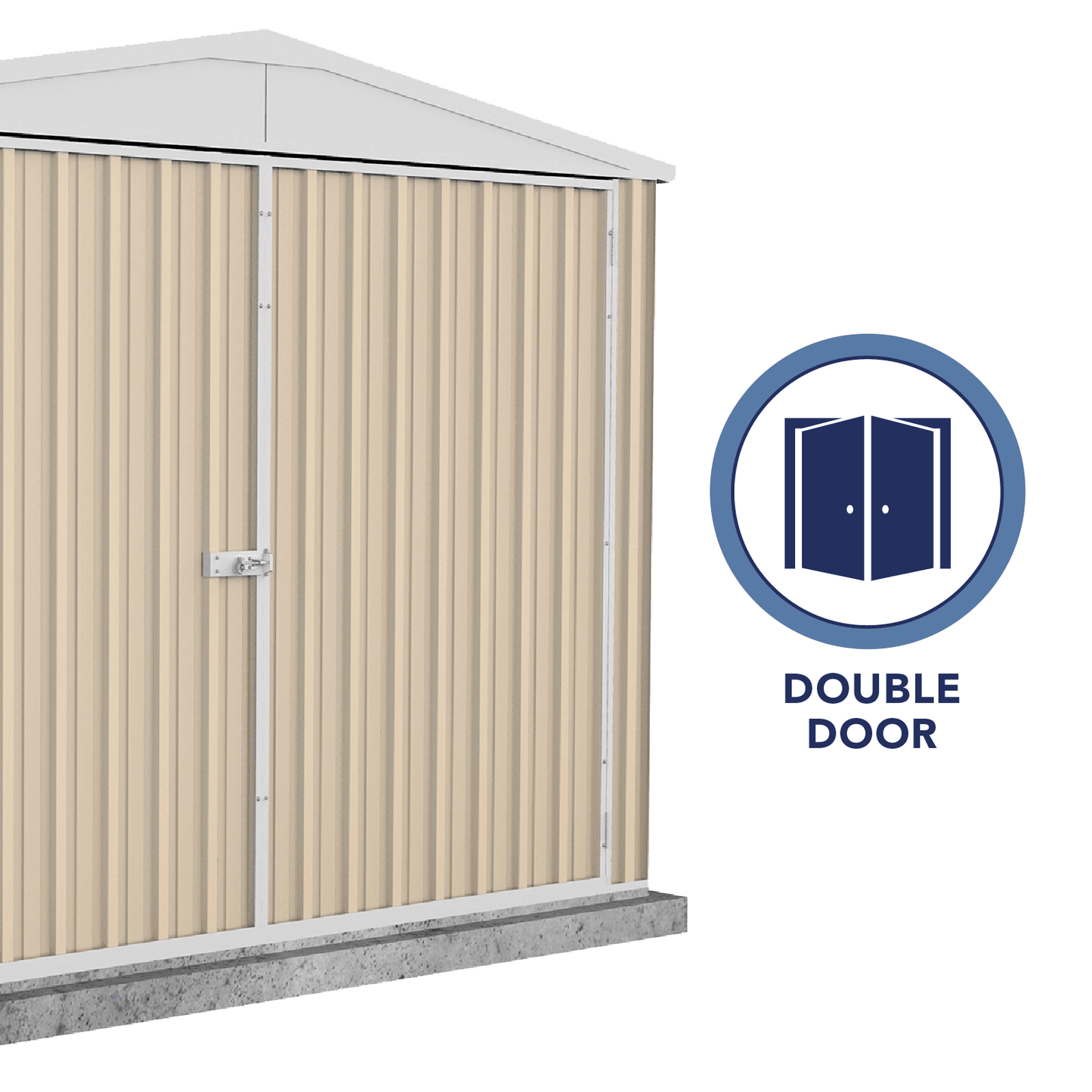 Absco Sheds 3.00mW x 5.96mD x 2.30mH Highlander Garden Shed - Double Door