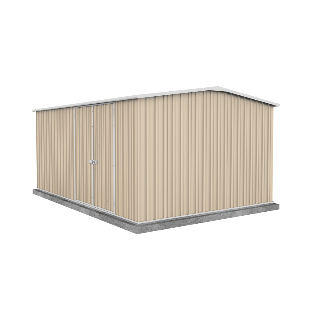 Absco Sheds Workshop Garden Shed - Double Door Classic Cream 4.48mW x 3.00mD x 2.06mH Render View