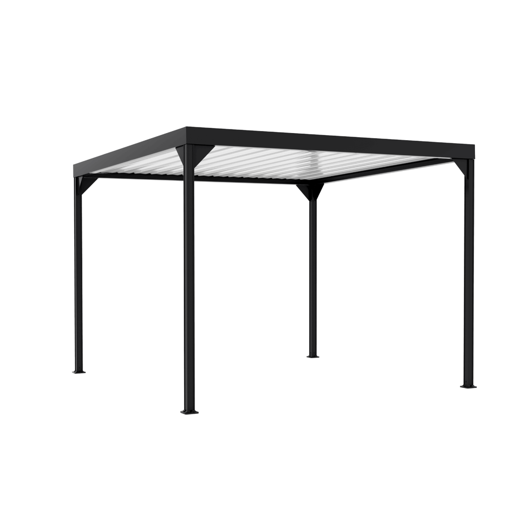 Factory Clearance Gazebo - Dark Grey 3.00mW x 3.00mD x 2.33mH Render View