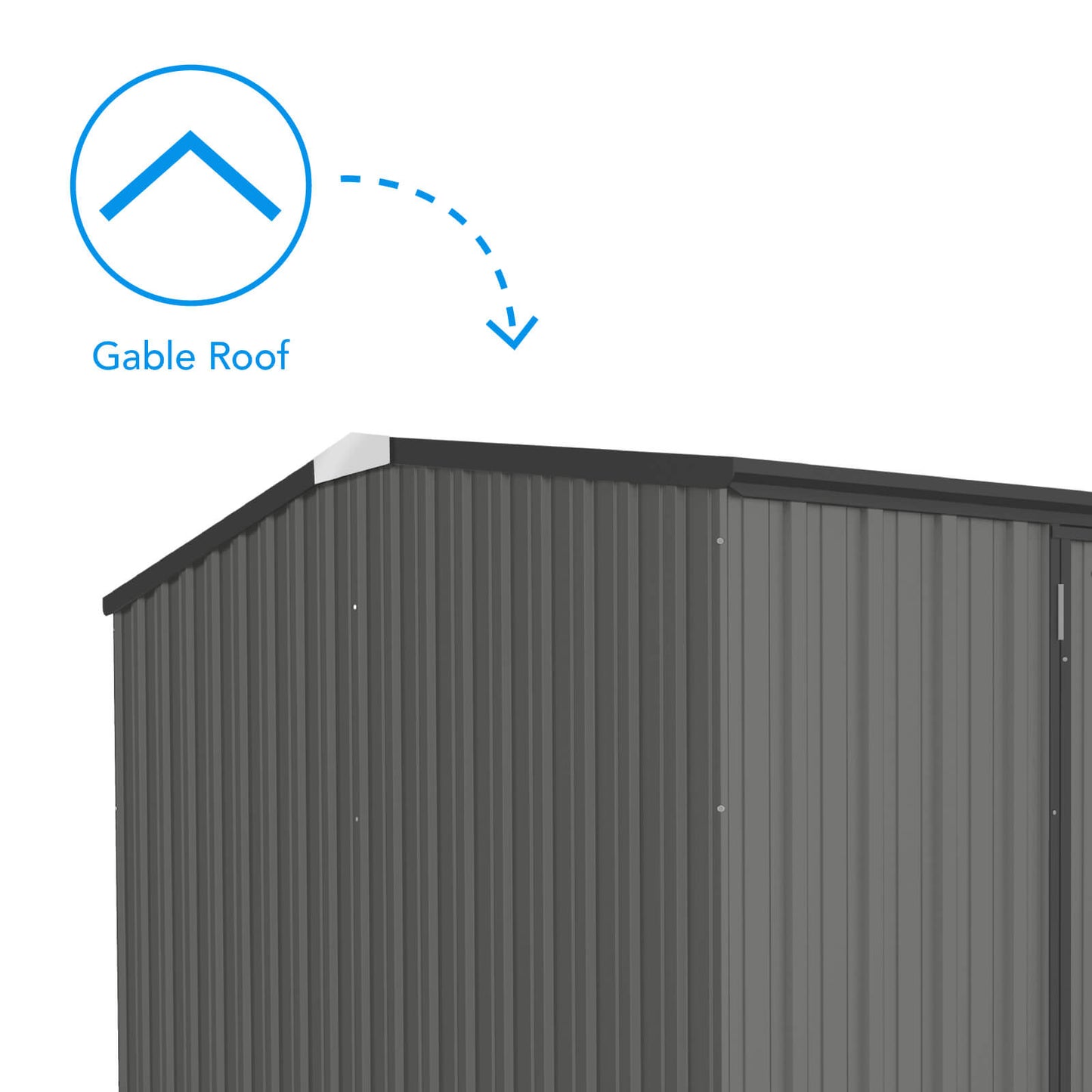 Absco Sheds 3.00mW x 3.00mD x 2.06mH Garden Shed and Accessory Kit - Woodland Grey with MN Channels