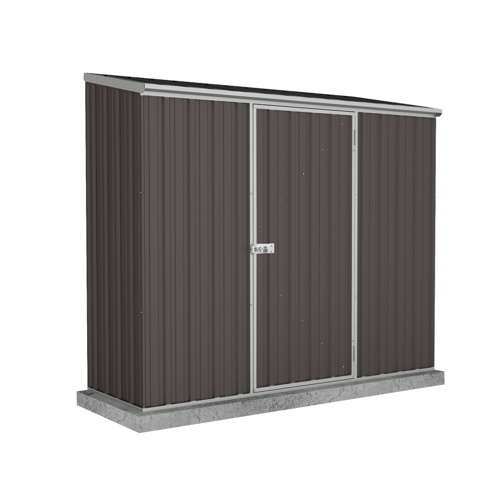 Absco Sheds Spacesaver Garden Shed - Single Door Ironsand 2.26mW x 0.78mD x 1.95mH Render View