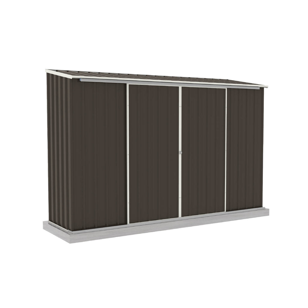 Absco Sheds Ezislider Garden Shed - Double Sliding Doors Ironsand 3.00mW x 0.78mD x 1.95mH Render View