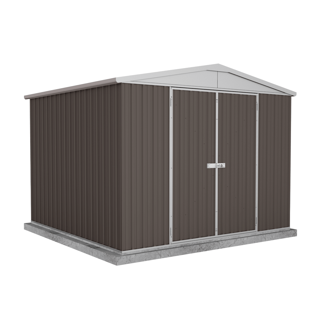 Absco Sheds Highlander Garden Shed - Double Door Ironsand 3.00mW x 2.92mD x 2.30mH Render View