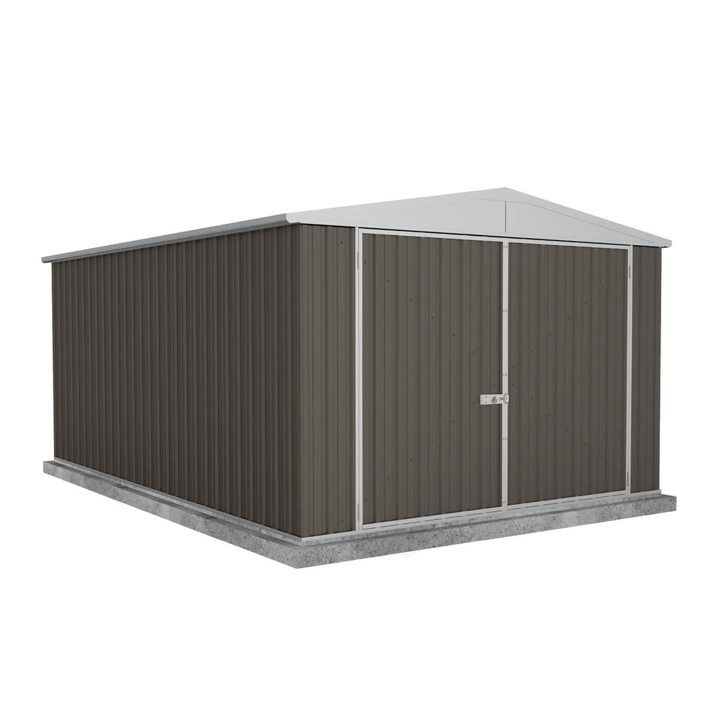 Absco Sheds Utility Garden Shed - Double Door Ironsand 3.00mW x 4.48mD x 2.06mH Render View