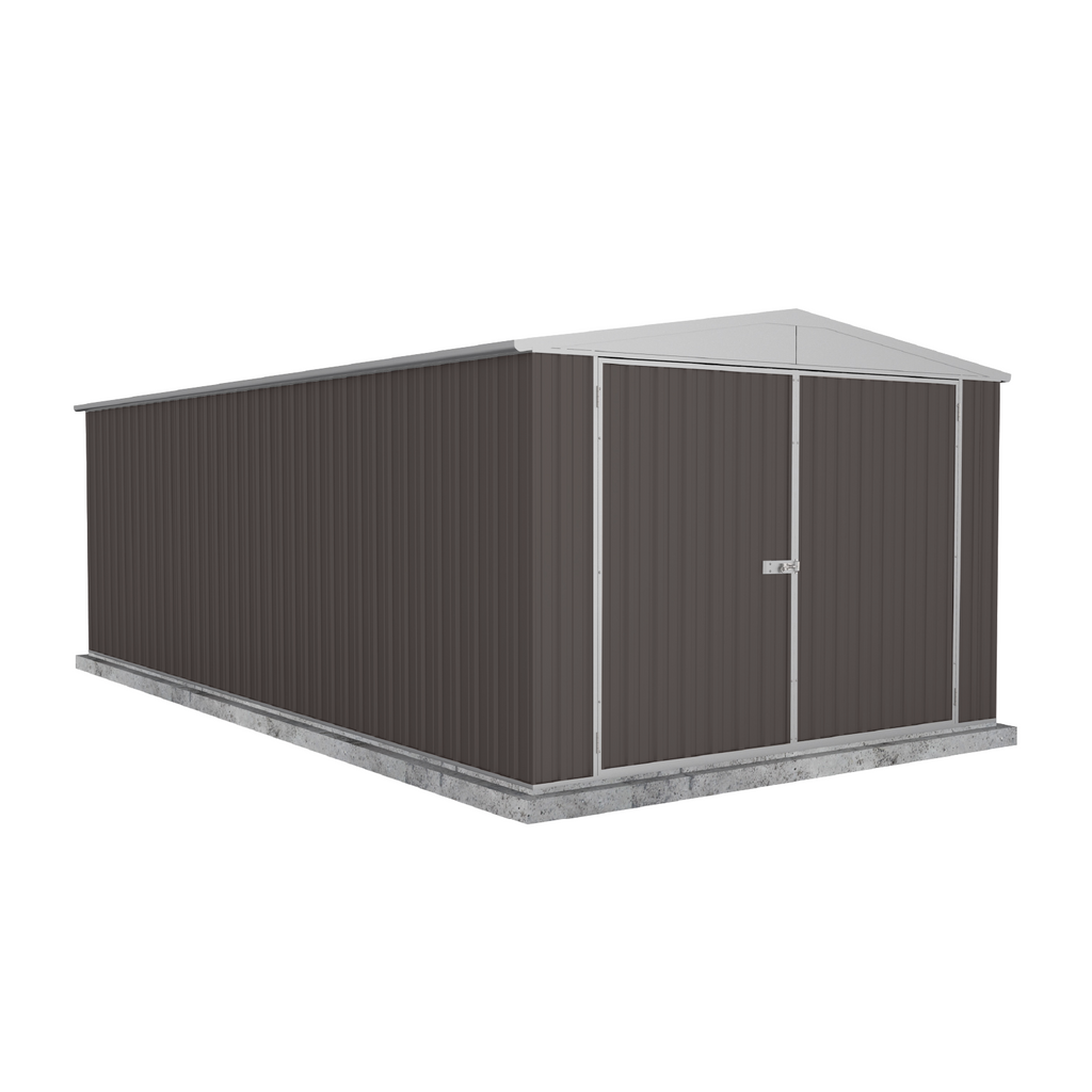 Absco Sheds Utility Garden Shed - Double Door Ironsand 3.00mW x 5.96mD x 2.06mH Render View