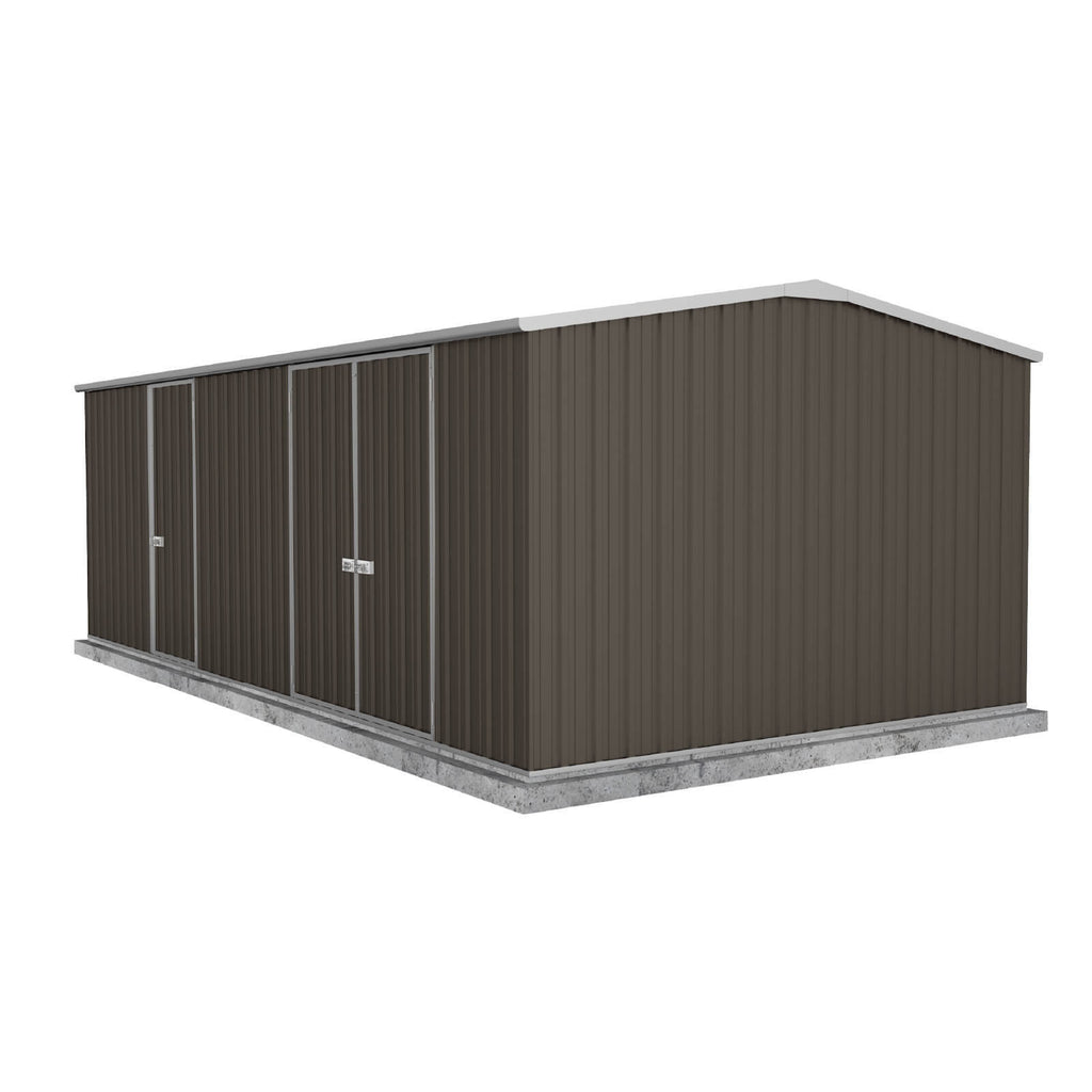 Absco Sheds Workshop Garden Shed - Triple Door Ironsand 5.96mW x 3.00mD x 2.06mH Render View