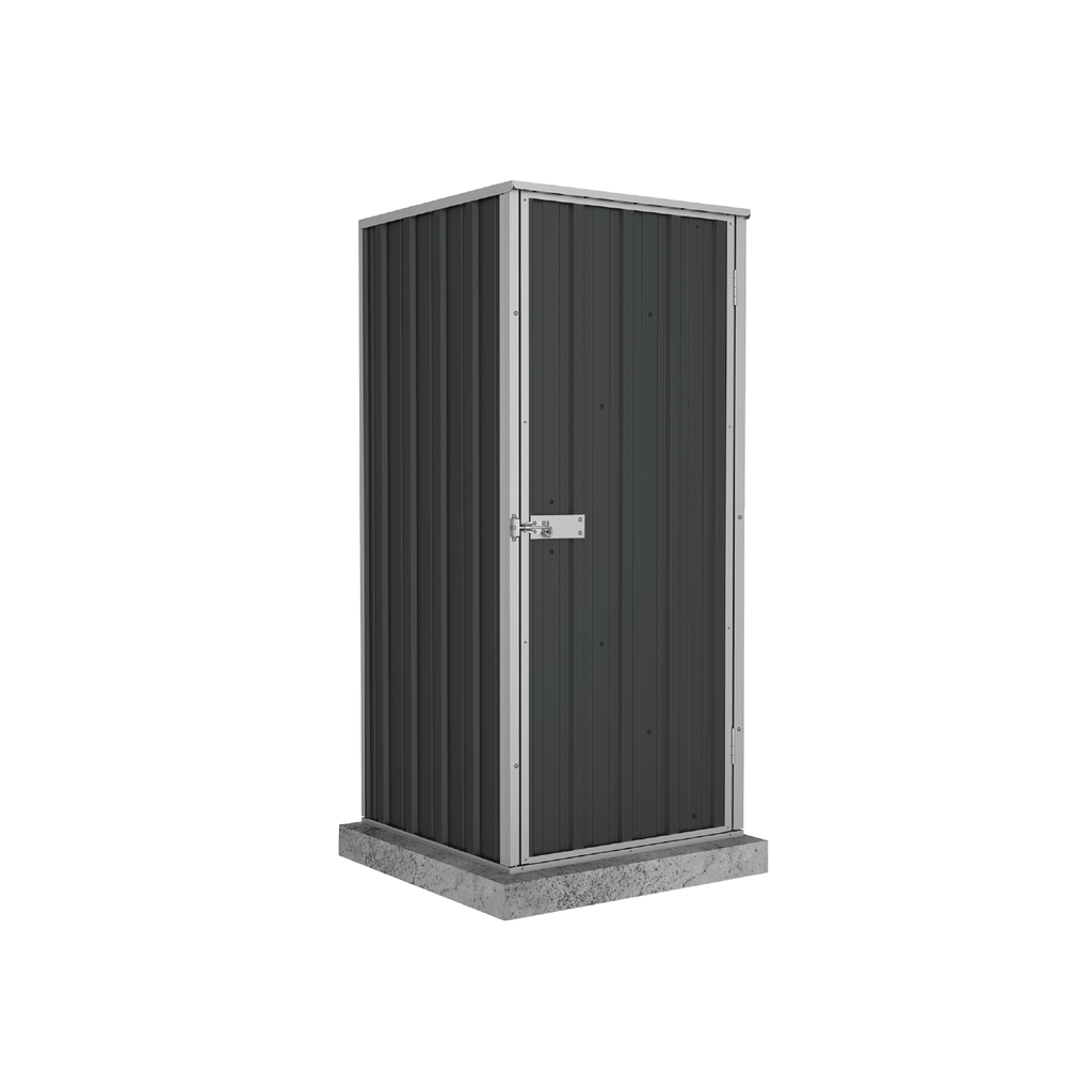 Absco Sheds Ezi Storage Garden Shed - Single Door Monument 0.78mW x 0.78mD x 1.80mH Render View
