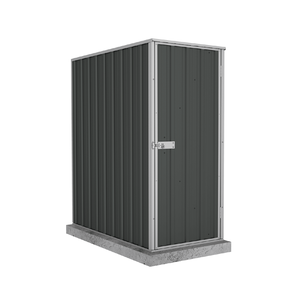 Absco Sheds Ezi Storage Garden Shed - Single Door Monument 0.78mW x 1.52mD x 1.80mH Render View