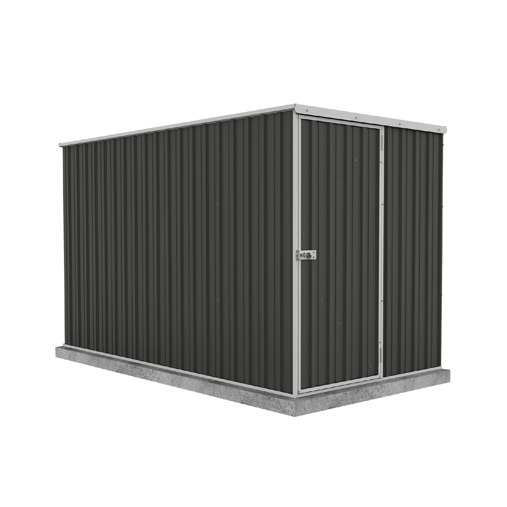 Absco Sheds Basic Garden Shed - Single Door Monument 1.52mW x 3.00mD x 1.80mH Render View