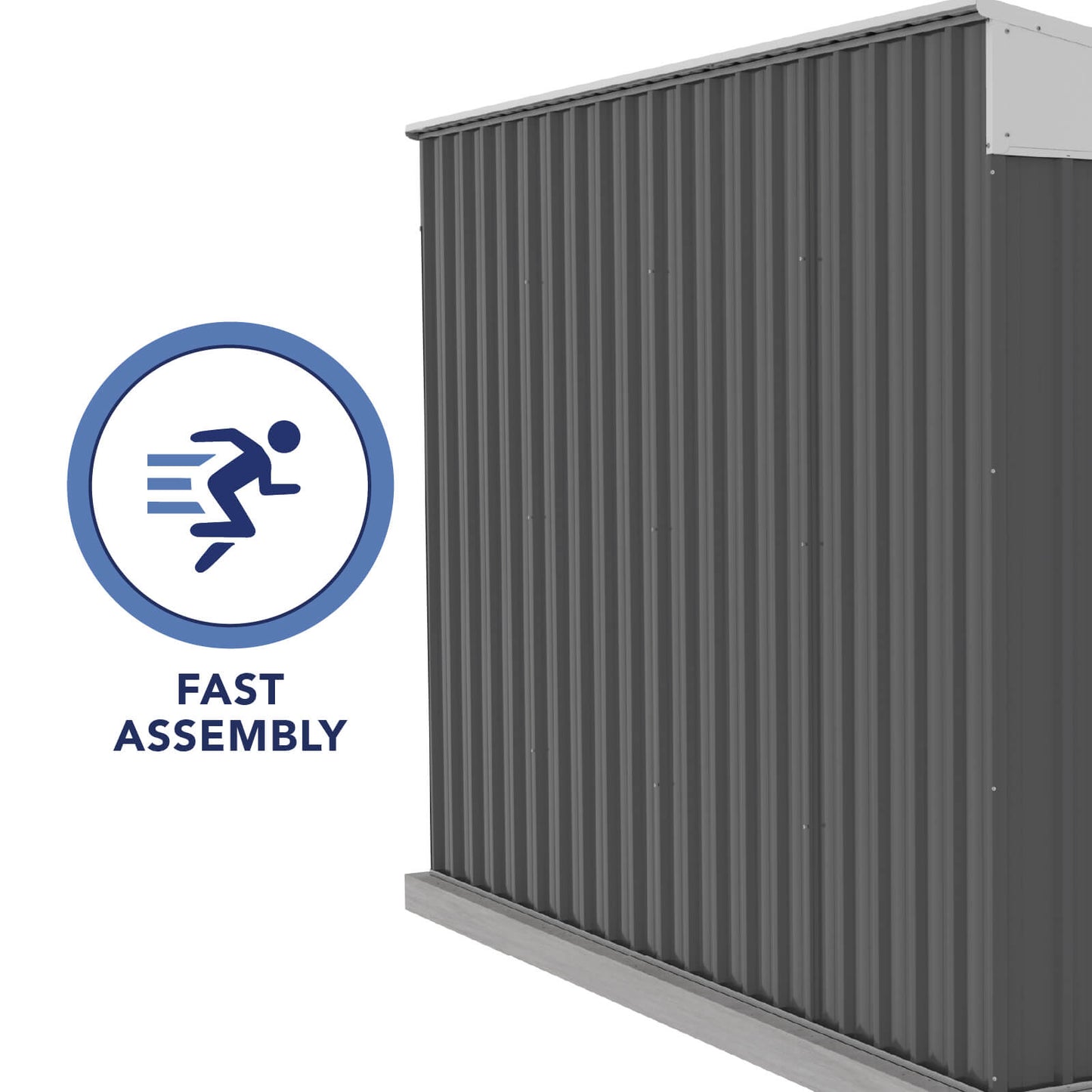 Absco Sheds 1.52mW x 3.00mD x 2.06mH Narrow Garden Shed - Single Door