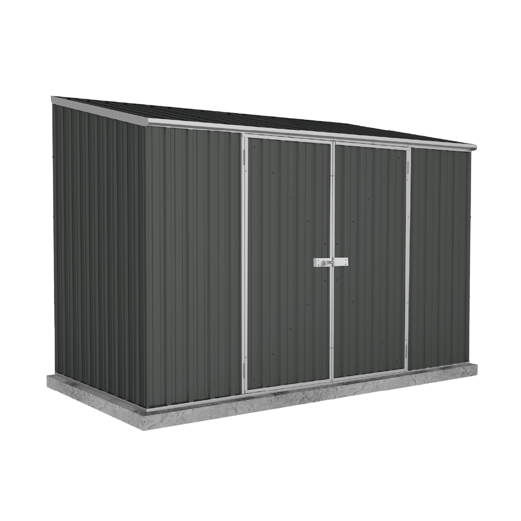 Absco Sheds Spacesaver Garden Shed - Double Door Monument 3.00mW x 1.52mD x 2.08mH Render View