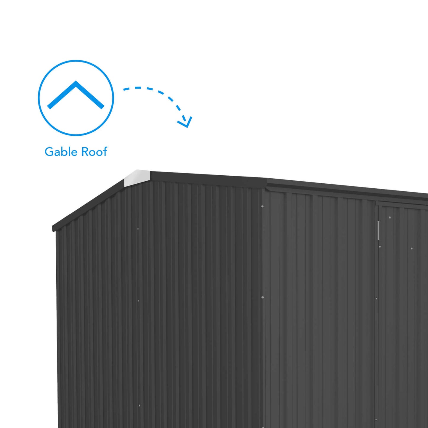 Absco Sheds 3.00mW x 3.00mD x 2.06mH Premier Garden Shed - Double Door Monument with MN Channels