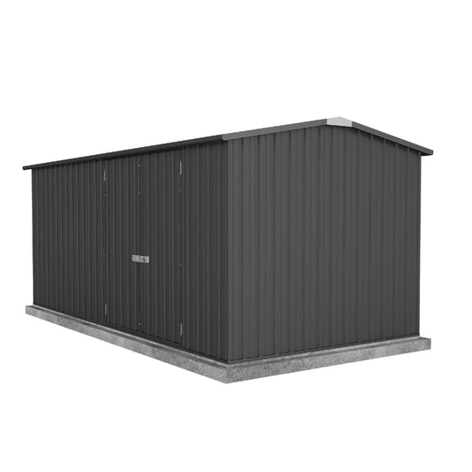 Absco Sheds 4.48mW x 2.26mD x 2.00mH Workshop Garden Shed - Double Door Monument with MN Channels
