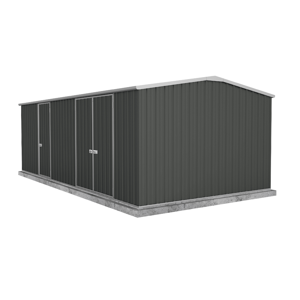 Absco Sheds Workshop Garden Shed - Triple Door Monument 5.96mW x 3.00mD x 2.06mH Render View