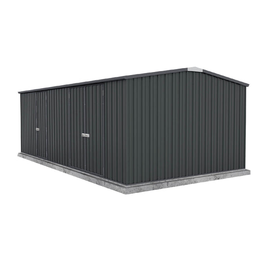 Absco Sheds 5.96mW x 3.00mD x 2.06mH Workshop Garden Shed - Triple Door Monument with MN Channels