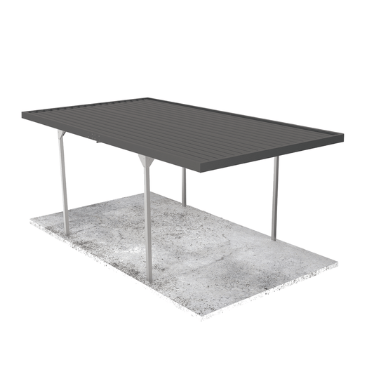 Absco Sheds Double Carport - Skillion Roof Zinc 5.50mW x 5.50mD x 2.37mH Render View