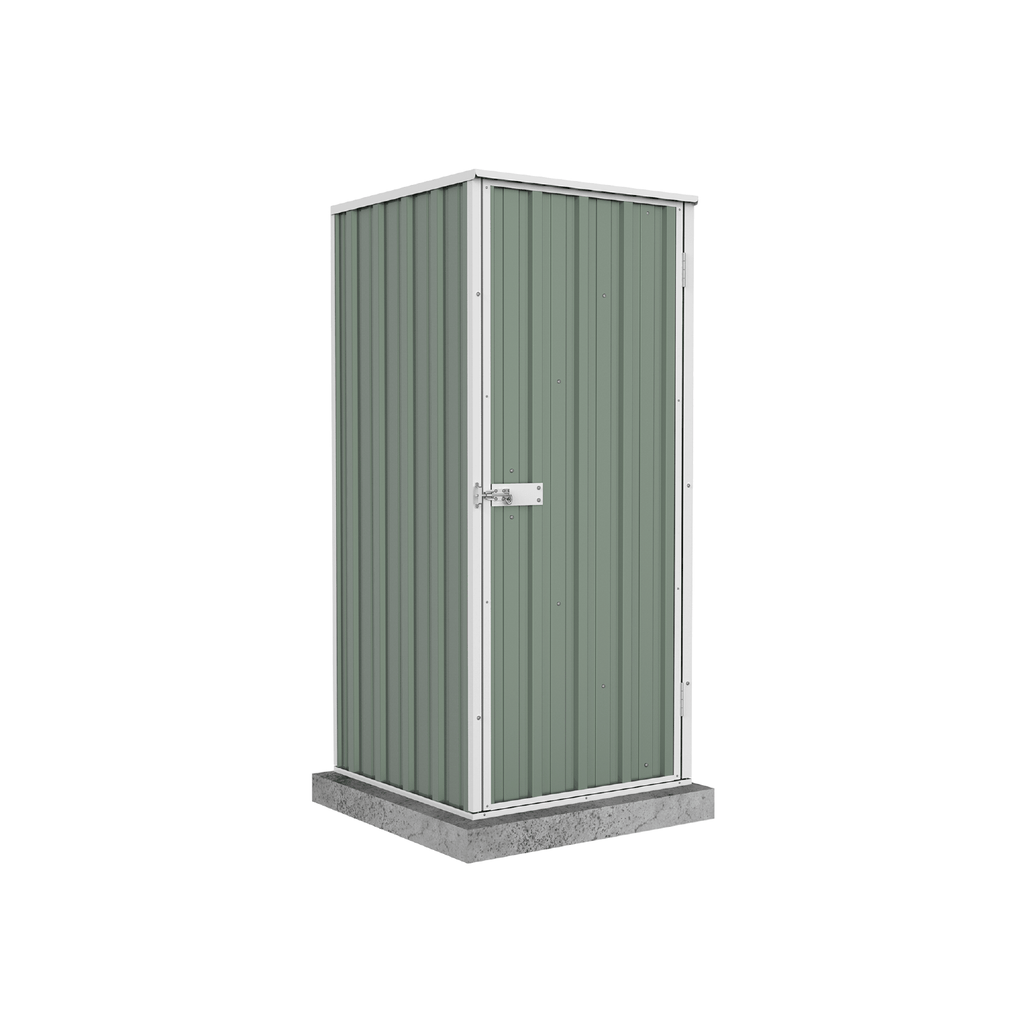Absco Sheds Ezi Storage Garden Shed - Single Door Pale Eucalypt 0.78mW x 0.78mD x 1.80mH Render View