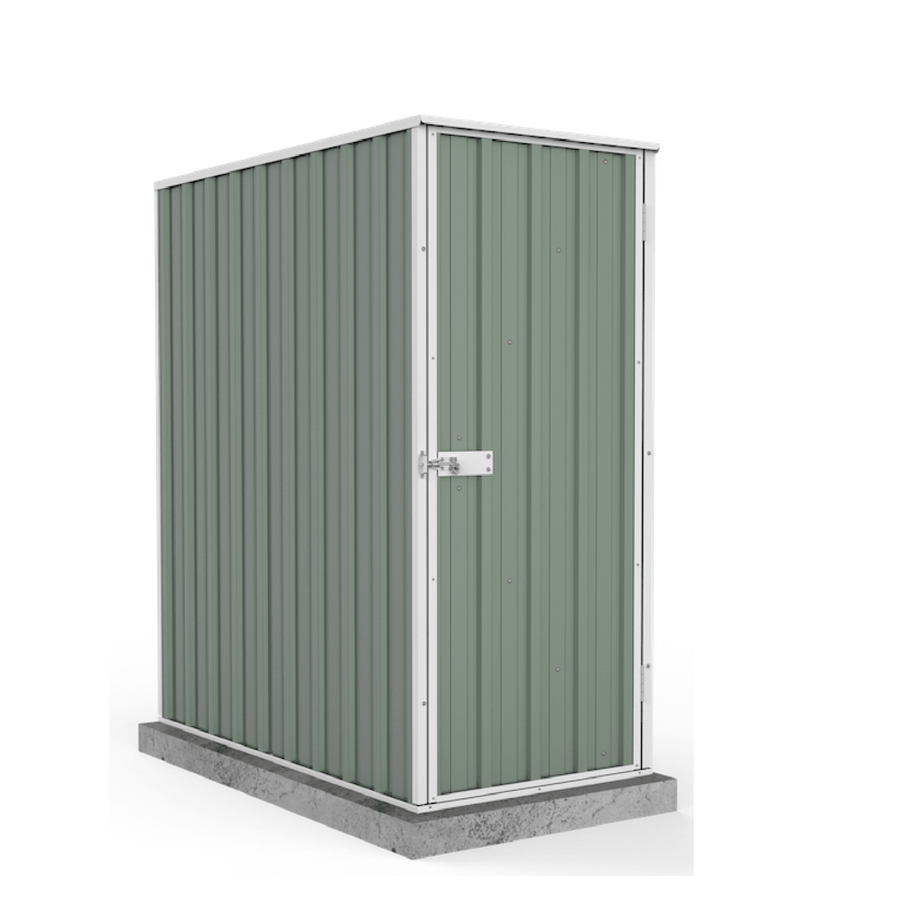 Absco Sheds Ezi Storage Garden Shed - Single Door Pale Eucalypt 0.78mW x 1.52mD x 1.80mH Render View