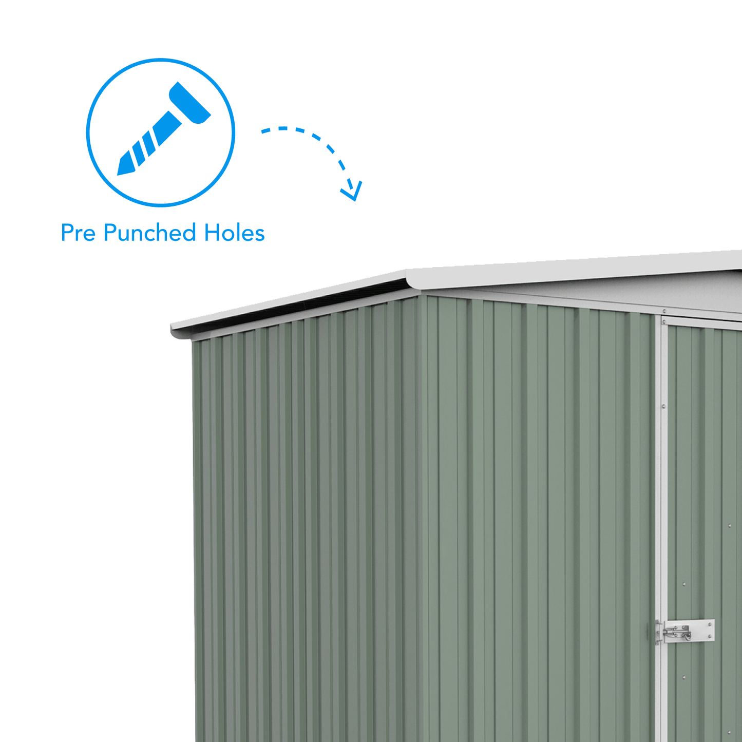 Factory Clearance Garden Shed - 2.26mW x 1.44mD x 2.00mH Single Door Green