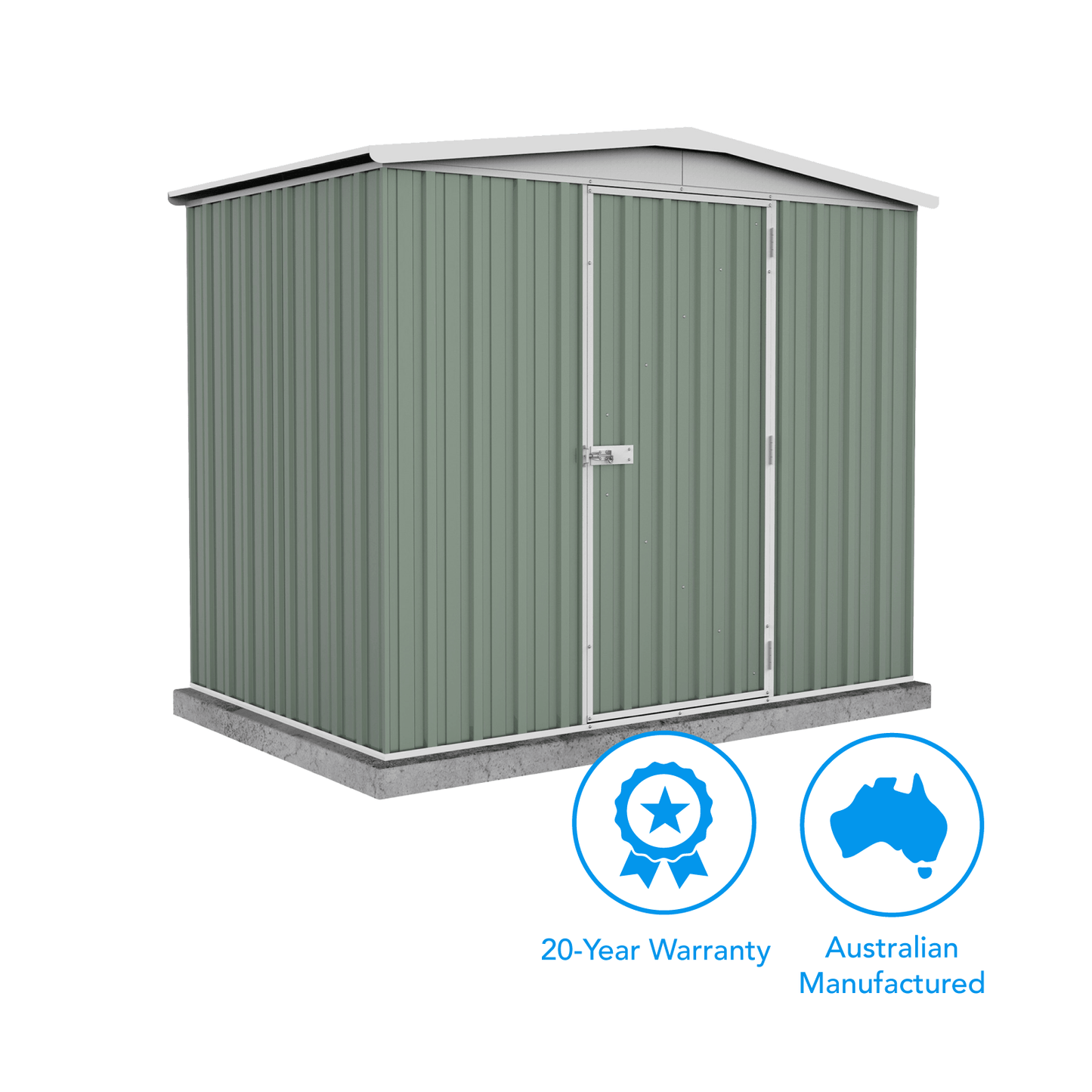 Factory Clearance Garden Shed - 2.26mW x 1.44mD x 2.00mH Single Door Green