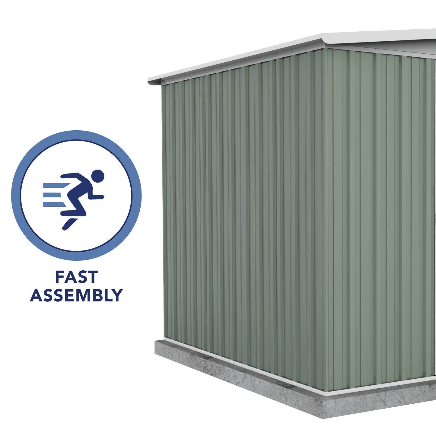 Absco Sheds 2.26mW x 2.18mD x 2.00mH Regent Garden Shed - Single Door