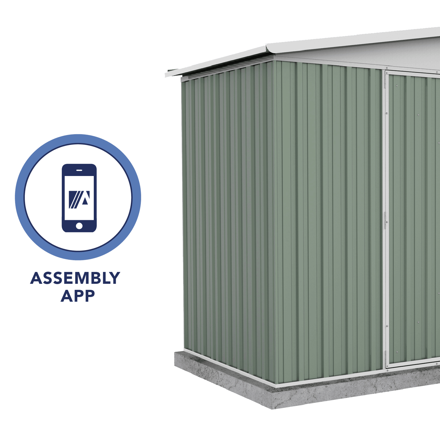 Absco Sheds 3.00mW x 1.44mD x 2.06mH Regent Garden Shed - Double Door