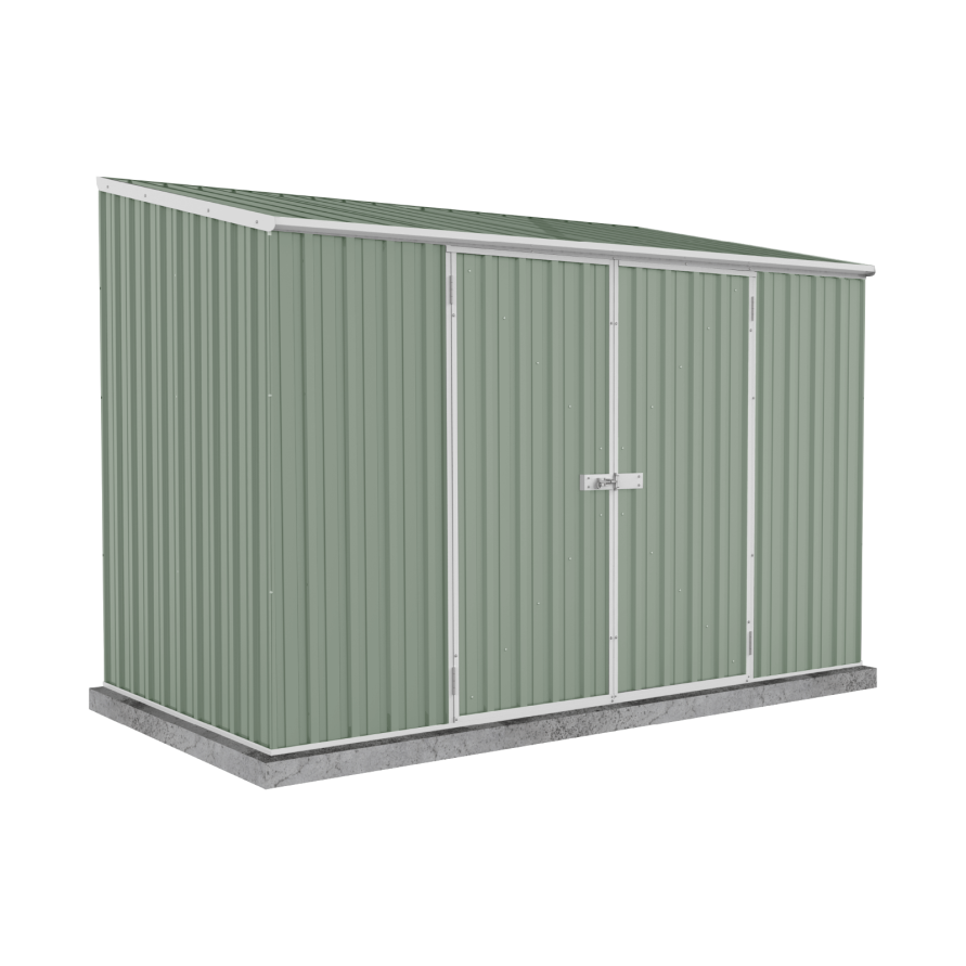 Absco Sheds Spacesaver Garden Shed - Double Door Pale Eucalypt 3.00mW x 1.52mD x 2.08mH Render View