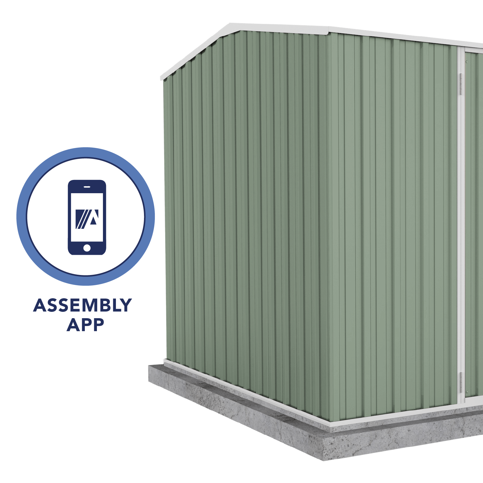 Absco Sheds 3.00mW x 2.26mD x 2.00mH Premier Garden Shed - Double Door
